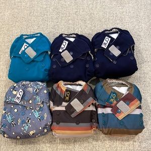 6 GroVia O.N.E Cloth Diapers with Velcro attachments